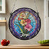Gladiolus Personalised Stained Glass Effect Suncatcher